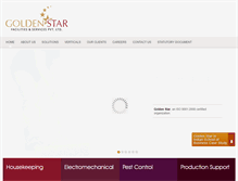 Tablet Screenshot of goldenstarfacilities.com